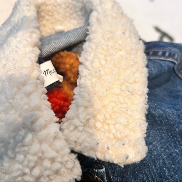 Madewell x Kule Sherpa-Lined Oversized Jean Jacket Medium - Picture 12 of 13